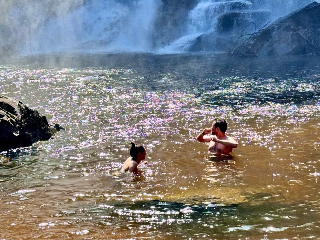 Swimming at Koulen Waterfall