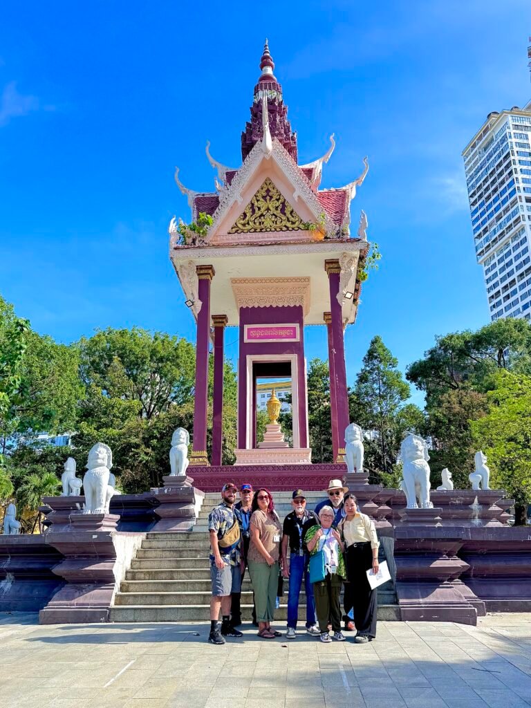 Tour guide with family tour